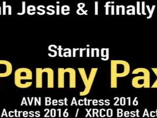 Gorgeous outstanding Redhead Penny Pax Finger & Tongue Fucks Tatted Twat Sarah Jessie!